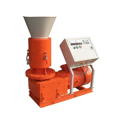 Flat Die Pressing Diesel Engine Cat Litter Compressed Agricultural Waste Pelletizer Machine Electric Industrial Wood Line Production Price