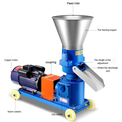 200kg/h Small Easy Operation Poultry Feed Equipment Animal Feed Processing Machine Mini Rabbit Sheep Chicken Animal Feed Pellet Mill Pelletizer